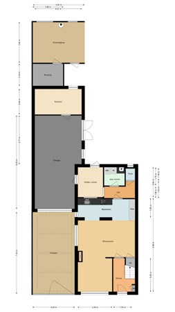 Floorplan - Dorpsstraat 45a, 7916 PB Elim